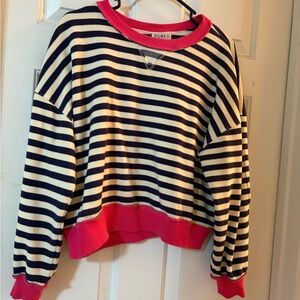 Striped Navy and Red Sweater